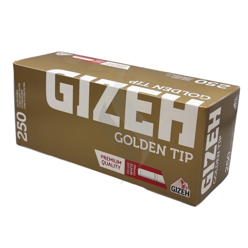 Sigaretten filterhulzen Gizeh Golden Tip 250 Tubes