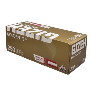 Sigaretten filterhulzen Gizeh Golden Tip 250 Tubes